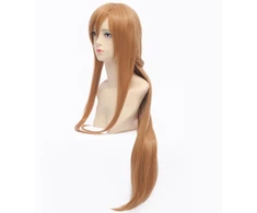100 cm rudi tiesūs ilgi sintetiniai perukai, skirti cosplay kostiumams, anime perukas