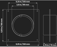 100 mm ortakis jungties flanšas, plastikinis tiesus vamzdžio flanšas šildymo, vėsinimo, vėdinimo sistemai (10 cm)