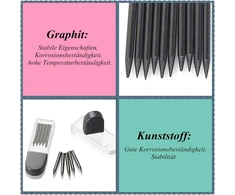 100 vnt. 2b Kompaso pieštuko švinelių, 2 mm skersmens