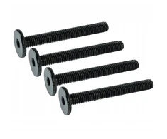 100 vnt. M6 x 50 mm cilindrinės galvutės varžtai, juodi baldų varžtai