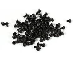 100 vnt. nailoninių varžtų m3, apvalia galvute, cilindriniai, 5 mm (juodi)