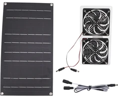 100w saulės panelės ventiliatoriaus rinkinys, saulės energija varomas dvigubas ventiliatorius, vandeniui atsparus nešiojamas saulės ventiliatorius, saulės palėpės ventiliatorius su laidu vištidėms, šiltnamiams, pašiūrėms, naminiams gyvūnams