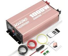 12v į 230v įtampos keitiklis 1000w, grynos sinusės, Lcd, Usb