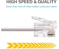 15m Rj11 prailginimo laidas internetui ir telefonui