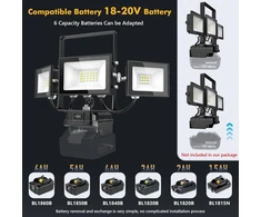 18 V Led statybinis prožektorius darbo lemputė, 90 W 6500 K belaidė statybvietės lempa Led prožektorius akumuliatorius Ip65 atsparus vandeniui priekinis žibintas su Usb prievadu, skirtas M-akita 360° darbo apšvietimui (be akumuliatoriaus)