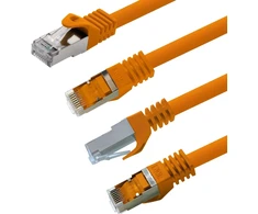 1attack.de 0,25 m - oranžinė - 1 vnt. Cat7 tinklo kabelis Sftp patch kabelis Lan kabelis neapdorotas kabelis 10 Gb/s - 500 Mhz surinktas su 2 Rj45 jungtimis Cat 6a