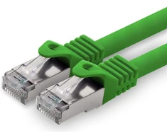 1Attackde 0,25 m - žalias - cat.7 - tinklo kabelis patchcable lancable ethernet - 10gbase-t - 10000 mbps cat7 sftp dvigubai ekranuotas pimf 600mhz