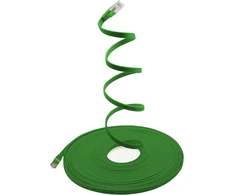 1attack.de 1 m - žalias - 5 vnt. cat.7 gigabit ethernet lan plokščias kabelis (rj45) tinklo kabelis neapdorotas kabelis (10 gbit/s) montavimo kabelis plonas suderinamas su cat.5 - cat.5e - cat.6