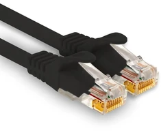 1attack.de - 1 X 5.0m Cat7 Ethernet kabelis 10 Gb/s Lan tinklo jungiklis juodas