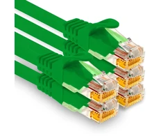 1attack.de - 5 x 1.5m cat7 ethernet kabelis 10 gb/s lan tinklo jungiklis žalias