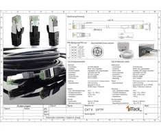 1attack.de Cat 8 tinklo kabelis Cat8 2000 Mhz 40 Gbit/s 40gbase T High End Poe+ Patch kabelis Ethernet kabelis Awg24 lankstūs variniai laidininkai Sftp Lszh 10 x 3 m juodas