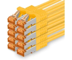 1attack.de Cat.7 tinklo kabelis Cat7 ethernet kabelis patch kabelis tinklo Lan kabelis Cat.7 neapdorotas kabelis 10 gb/s (sftp pimf lszh) rinkinys su rj45 jungtimi cat.6a
