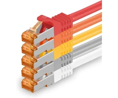 1attack.de Cat.7 tinklo kabelis Cat7 ethernet kabelis Patch kabelis tinklo Lan kabelis Cat.7 neapdorotas kabelis 10 Gb/s (sftp Pimf Lszh) rinkinys su Rj45 jungtimi Cat.6a