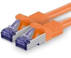 1attack.de Cat.7 tinklo kabelis, Cat7 Poe+ ethernet kabelis, tinklo / interneto / Dsl / modemo / maršrutizatoriaus / stebulės patch kabelis, Lan kabelis, neapdorotas kabelis, 10 Gb/s (sftp Pimf), rinkinys: patch kabelis su Rj 45 jungtimi, Cat.6a