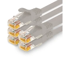1conn - 3.0m tinklo kabelis, ethernet, lan ir patch kabelis maksimaliam interneto greičiui ir jungia visus įrenginius su rj 45 lizdu pilkas - 5 vnt pakuotė