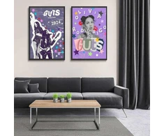 2 dalių sienų dekoras Olivia Anime Rodrigo drobės plakatas sienų dekoras drobės plakatas kambario dekoratyvinis estetinis plakato atspaudas dekoras plakatas 30x45cm stilius