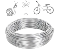 2 mm x 30 m craft viela, sidabrinė lanksti metalinė craft viela, aliuminio viela, minkšta ir lanksti viela, aliuminio craft viela, viela papuošalų modeliavimui, papuošalams, "pasidaryk pats" dekoratyvinėms dalims, bonsų medžiams