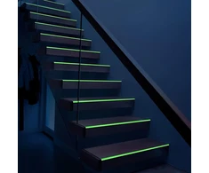 2 ritinėliai fluorescencinės juostos 5m x 20mm šviesos juosta žymėjimo juosta fosforo juosta šviesos vandeniui atspari šviesos juosta įspėjamoji juosta scenos reikmenys (žalia ir oranžinė)