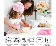 2 silikoninių kepimo kilimėlių rinkinys šunų skanėstams, pėdos formos + mini šuns kaulo forma, nelipnūs šunų sausainiai, kepimo kilimėlis, šunų sausainiai, daugkartinio naudojimo, be Bpa, skirti sausainiams, skanėstams, šokoladui ir kt.