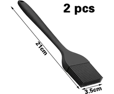 2 vnt. 21 cm konditerinis teptukas, silikoninis teptukas, konditerinis teptukas, silikoninis teptukas, virtuvinis teptukas, grilio teptukas, teptukas, kepimui, galima plauti indaplovėje, kepimui, gaminimui, kepimui ant grotelių