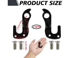 2 vnt. derailleur pakaba Cube Aim Sl # 10148, mech derailleur pakaba dviračio galinis kabliukas, metalinis galinis derailleur kabliukas, suderinamas su Cube galiniu derailleur, lengvas montavimas, juoda, su