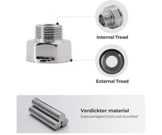 2 vnt. reduktoriai: 1/2" į 3/8"