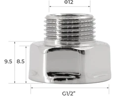 2 vnt. reduktoriai: 1/2" į 3/8"
