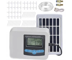 20 m lašelinė drėkinimo sistema, saulės energija, automatinė sodo sistema su laikmačiu
