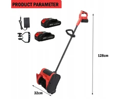 21v akumuliatorinis elektrinis sniego valytuvas 600w + 2 akumuliatoriai, 32 cm
