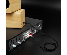 2,5 m rca jack kabelis, stereo audio kabelis, y kabelis, 2 x rca male į 3,5 mm jack kištuką, rca kabelis, jungiamasis kabelis, rca kabelis, jungiamasis kabelis