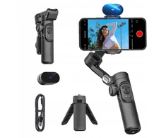 3 ašių rankinis sulankstomas išmaniojo telefono gimbal stabilizatorius vlog 4 režimai