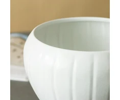 3 vnt. Pot Marbi metalinis baltas