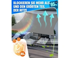 3 x 4 m stačiakampė markizė, premium hdpe 95% uv laidumas orui, su kilpomis ir tvirtinimo virvėmis, vandeniui atspari markizė, idealiai tinka lauko sodui, stovyklavimui, terasai (dutch pilkas)