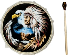 30 cm didelis šamanų būgnas eagle su indišku rėmu bodhran būgnas