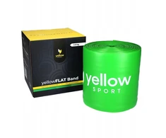 30 metrų ilgio pasipriešinimo guma Yellowflat band - žalia. Pasipriešinimas 5-8kg