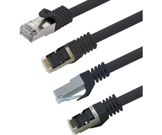 3.0m - juodas - cat.7 - tinklo kabelis patchcable lancable ethernet (rinkinys) - 10gbase-t - 10000 mbps - cat7 s-ftp dvigubai ekranuotas pimf 600mhz