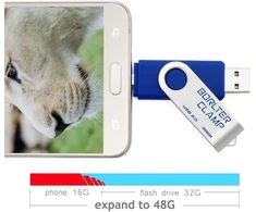 32 gb dvigubo prievado usb atmintinė otg usb atmintukas su micro usb jungtimi, skirta android išmaniesiems telefonams, planšetiniams kompiuteriams ir kompiuteriams (mėlyna)