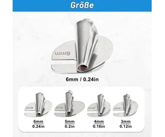 4 dalių rinkinys presavimo pėdelėms valcuotam apsiuvimui, keturių dydžių: 3 mm, 4 mm, 5 mm, 6 mm nerūdijančio plieno siuvimo pėdelė, siuvimo reikmenys, tinkami siuvimo mašinoms