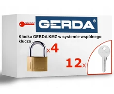 4 spynos Gerda Brass Line Kmz S60, vieno rakto sistema, 12 raktų