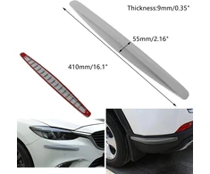4 universalūs apsaugos nuo susidūrimo lipdukai automobilio bamperiui, apsauginė juostelė nuo įbrėžimų, bamperio apsauga 41 x 4,5 cm, automobilio bamperio apsauga, bamperio apsauga, anglies pluošto apsauginė juostelė (pilka)