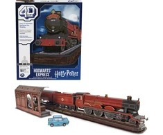 4d Build - Harry Potter Hogwarts Express 3d magiškas geležinkelio dėlionė, pagaminta iš aukštos kokybės kartono, 181 detalė, skirta magiškų nuotykių serijos gerbėjams nuo 12 metų