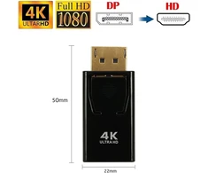 4k Displayport į Hdmi adapteris, Displayport į Hdmi adapteris, Hdmi Displayport adapteris, 4k Dp į Hdmi keitiklis su garso perdavimu ir maksimalia raiška, suderinamas su Hdtv, monitoriumi, projektoriumi