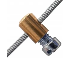 4mm x 5.6mm troselių spaustukas dviračio trosams, auksinis