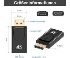 4World 4 x Displayport į Hdmi adapteris, 4k