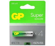 4x Alkaline baterijos Aa Lr6 Gp Super G-tech 1.5v