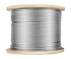 5 mm nerūdijantis rūgštims atsparus trosas 7x19 - 100m