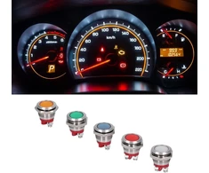 5 vnt. metalinis signalinis indikatorius linght led indikatorius vandeniui atspari indikatoriaus lemputė lempos indikatorius automobilių sunkvežimių valtims mygtukai ir indikatoriai, numatytasis