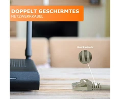 5.0m - pilka - Cat.7 - tinklo kabelis patchcable lancable ethernet - 10gbase-t - 10000 mbps cat7 sftp dvigubai ekranuotas pimf 600mhz