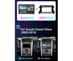 Automagnetola [6g + 128g] Ips 9 colių Android 14 automobilinis radijas Suzuki Grand Vitara 2004-2015 su Navi Octa Core [integruotas Carplay/android Auto/dsp/mirror Link/gps Navi/360 Kamera/bluetooth 5.0/wifi/usb