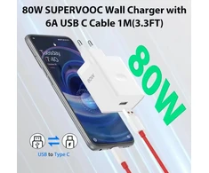 80 W įkroviklis su 1 metro usb-c įkrovimo laidu | sieninis įkroviklis greitasis įkroviklis supervooc warp įkroviklis, suderinamas su Oneplus 13 12 12r 11 10 pro